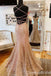 Sparkle Sexy V-neck Lace Appliques Lace Up Back Mermaid Evening Gown Maxi Long Formal Dresses Prom Dresses ,WGP898