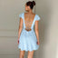 Elegant Light Blue Simple Cheap A-Line Short Homecoming Dresses, QB0510