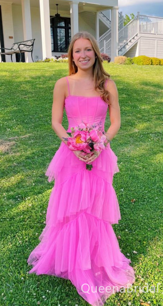 Elegant Tulle A-line Long Prom Dresses to Impress ,WGP1545