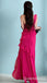 Elegant Pink One Shoulder Sheath Long Prom Dresses to Impress ,WGP1548