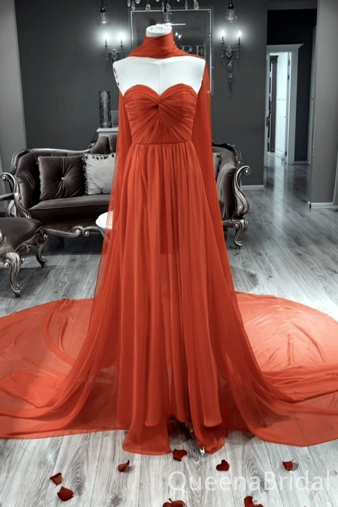 Stylish Sweetheart Chiffon A-line Long Prom Dresses to Impress ,WGP1548