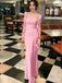 Elegant Pink/Blue/Green Stylish Sheath Long Prom Dresses to Impress ,WGP1551