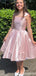 Elegant Spaghetti Strap A-line Short Mini Homecoming Dress,QB1079