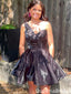 Elegant One-shoulder A-line Short Mini Homecoming Dress,QB0989