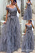 Fluffy Off Shoulder A-line Evening Gown Maxi Long Evening Party Prom Dresses ,WGP1131