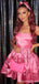 Gorgeous Spaghetti Strap A-line Short Mini Homecoming Dress,QB1082
