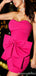 Elegant Strapless Sweetheart Sheath Short Mini Homecoming Dress,QB1085