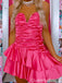 Elegant Strapless V-neck A-line Short Mini Homecoming Dress,QB1087