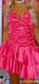 Elegant Strapless V-neck A-line Short Mini Homecoming Dress,QB1087