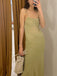 Elegant Light Brown Spaghetti Strap Mermaid Sleeveless Evening Prom Dresses,WGP517