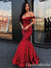 Gorgeous Sexy Off-the-shoulder Mermaid Sparkle Plunging Evening Gown Long Prom Dresses with Ruffles,WGP728