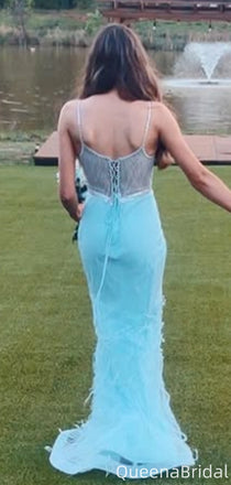 Gorgeous Spaghetti Strap V-neck Mermaid Long Formal Gown to Impress,WGP2021