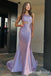 One Shoulder Mermaid Long Prom Dresses with Trailing,WGP1563