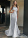 One Shoulder Mermaid Long Prom Dresses with Trailing,WGP1564