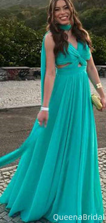 Elegant Halter V-neck A-line Long Formal Gown to Impress,WGP2177