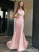 One Shoulder Mermaid Long Prom Dresses with Trailing,WGP1566