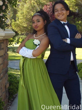 Casual Strapless A-line Long Prom Dress Ideas, Evening Party Dresses,WGP2022