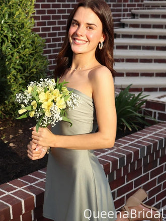 Elegant Strapless A-line Short Mini Homecoming Dress,QB0991