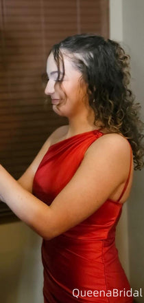 Formal One-shoulder Sheath Homecoming Dress Graduation Party Dress,QB0978