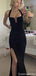 Sexy Black Halter Notched Mermaid Long Formal Gown to Impress,WGP2181
