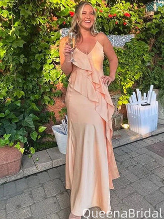 Casual Spaghetti Strap V-neck Mermaid Long Formal Gown to Impress,WGP2185