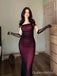 Sexy Burgundy Tulle Mermaid Holiday Party Dress, Evening Dress, WGP2282