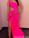 Sexy One-shoulder Unique Mermaid Long Prom Dress Ideas, Evening Party Dresses,WGP2037
