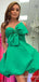 Sexy Strapless A-line A-Line Simple Cheap Short Homecoming Dresses with Bow Knot, QB0465