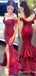 Sexy Off-the-shoulder Sweetheart Side Slit Evening Gown Maxi Long Formal Dresses Prom Dresses with Ruffles,WGP914