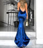 Sexy Spaghetti Straps Open Back Mermaid Evening Gown Long Formal Dresses Prom Dresses ,WGP793