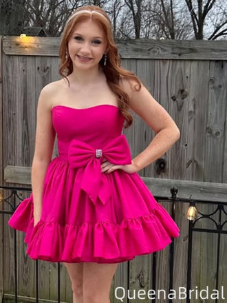 Gorgeous Strapless A-line Short Mini Homecoming Dress,QB0992