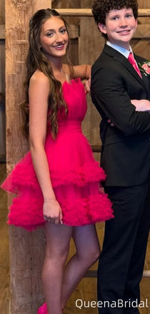 Gorgeous Strapless A-line Homecoming Dress Graduation Party Dress,QB0979