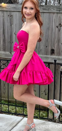 Gorgeous Strapless A-line Short Mini Homecoming Dress,QB0992