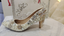 Women's Wedding Shoes Pearl Crystal High Heel Decorative Heel Bridal Shoes,H30