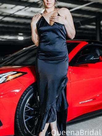 Formal V-neck Spaghetti Strap Mermaid Long Formal Gown to Impress,WGP2188