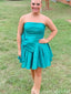 Elegant Strapless A-line Short Mini Homecoming Dress,QB1091