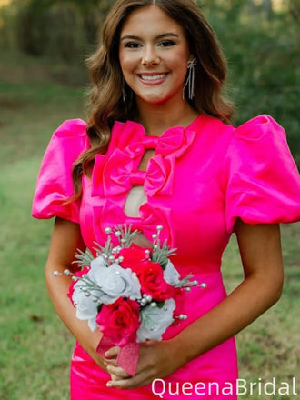 Gorgeous Short Sleeves Sheath Short Mini Homecoming Dress,QB0993