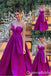 Strapless Sweetheart Hot Pink A-line Evening Gown Maxi Long Evening Party Prom Dresses ,WGP1160