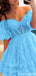 Gorgeous Off-shoulder A-line Short Mini Homecoming Dress,QB1098