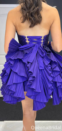 Elegant Strapless Sweetheart A-line Short Mini Homecoming Dress,QB1100