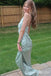 Gorgeous One Shoulder Side Slit Sheath Long Prom Dresses  ,WGP1584