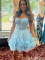 Gorgeous Spaghetti Strap A-line Short Mini Homecoming Dress,QB1103