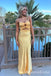 Stylish Yellow/Blue Sweetheart Sheath Long Prom Dresses  ,WGP1586