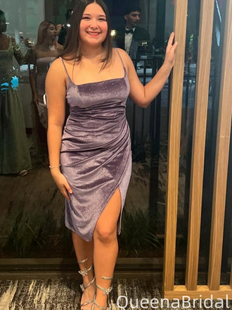 Gorgeous Spaghetti Strap Sheath Short Mini Homecoming Dress,QB1104