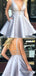 Sexy A-line Deep V-neck Open Back Short Homecoming Dresses, QB0596