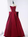 Elegant  Red Strapless A-line Lace up Back  Party Dress Long Prom Dresses to Impress ,WGP1396