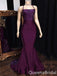 Sparkle Burgundy Spaghetti Straps Lace Up Back Mermaid Evening Gown Maxi Long Evening Party Prom Dresses ,WGP1135