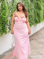 Elegant Floral Embroidery Pink Sheath Party Dress Long Prom Dresses to Impress ,WGP1538