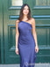 Gorgeous Navy Blue One Shoulder Mermaid Long Party Dress Prom Dresses ,WGP1885