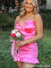 Elegant Strapless Notched Sheath Short Mini Homecoming Dress,QB0997